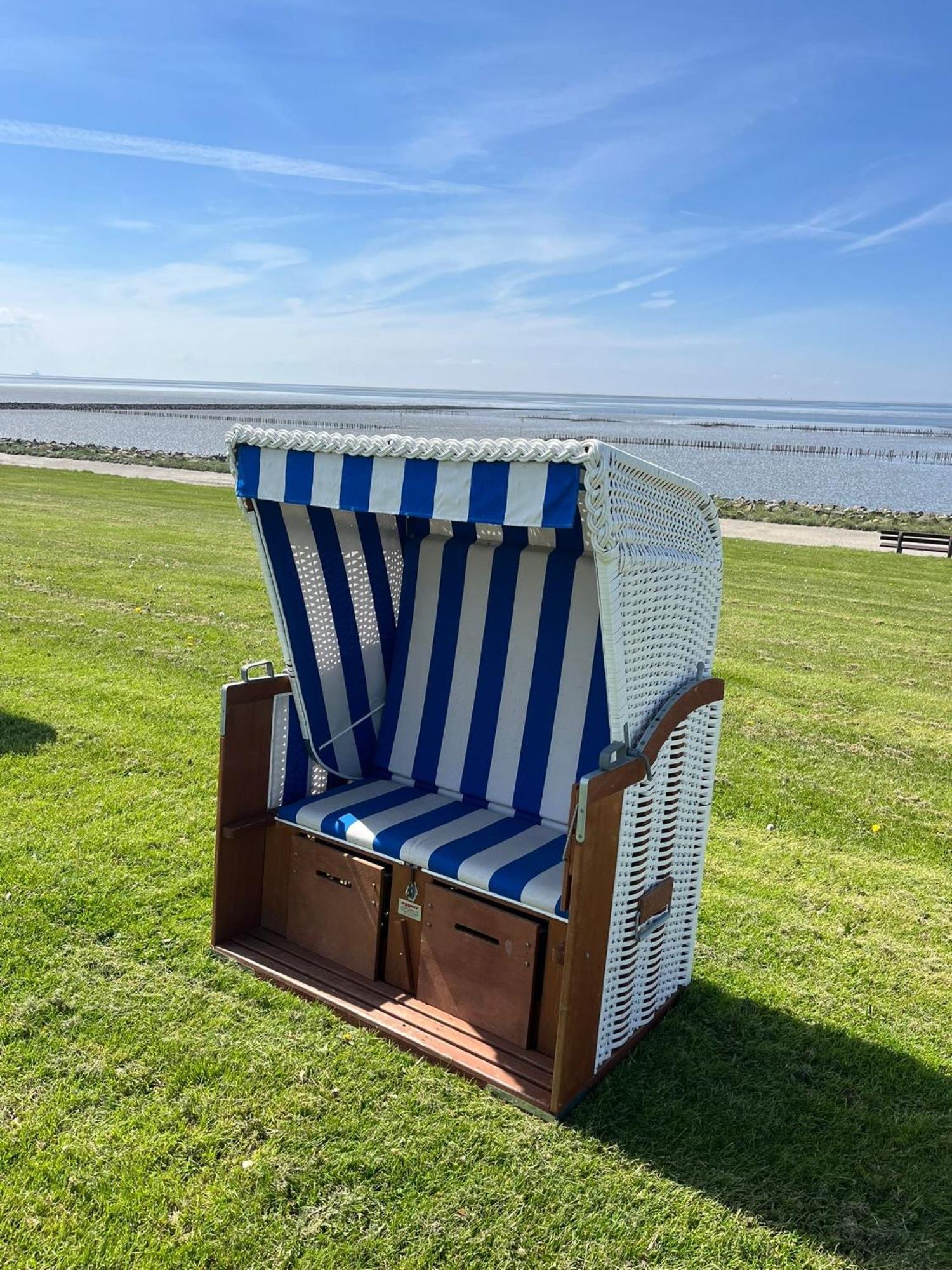 Fewo Schroeder - Bude 63A - Mit Strandkorb Am Meer - Inklusive Bettwaesche Und Handtuecher Westerdeichstrich Exteriör bild