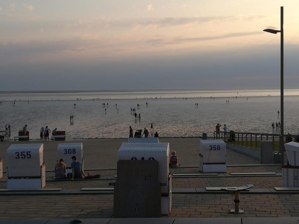 Fewo Schroeder - Bude 63A - Mit Strandkorb Am Meer - Inklusive Bettwaesche Und Handtuecher Westerdeichstrich Exteriör bild