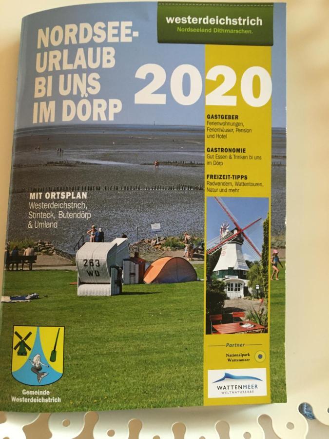 Fewo Schroeder - Bude 63A - Mit Strandkorb Am Meer - Inklusive Bettwaesche Und Handtuecher Westerdeichstrich Exteriör bild